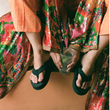 Women's Platform Flip Flops Black