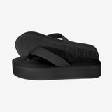 Women's Platform Flip Flops Black