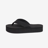 Women's Platform Flip Flops Black